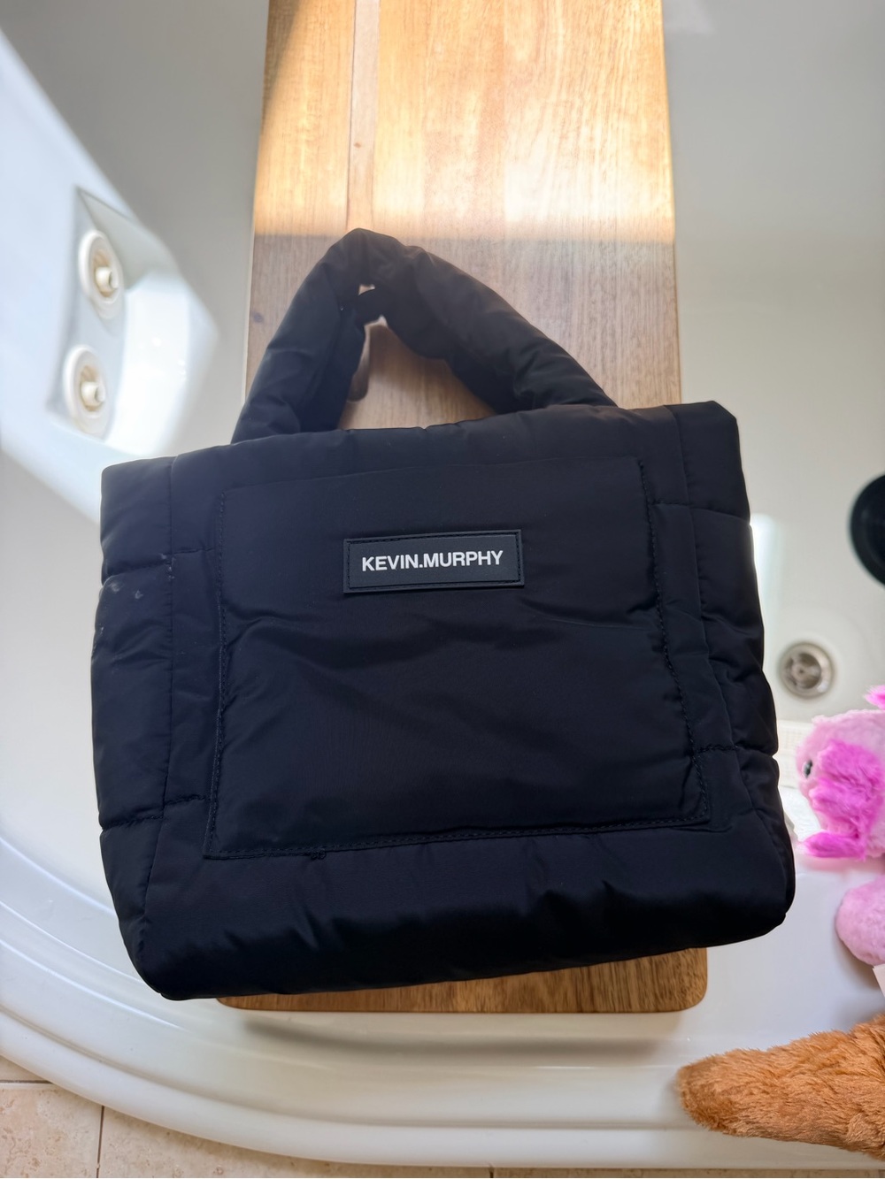 KEVIN.MURPHY Black Quilted tote Bag